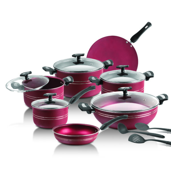 Serene Non Stick 18 Pieces Set With Kitchen Tools